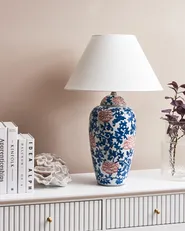 Table Lamp VERUSA Porcelain White/ Blue_980302