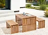 Conjunto de 2 bancos de jardín SULZANO 150 cm Madera de acacia Marrón