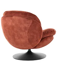 Swivel Armchair NOLVIK Velvet Golden Brown_1156214