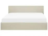 Ottoman Bed ORBEY Fabric Light Beige 180 x 200 cm (EU Super King)_728223