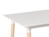 Mesa de comedor extensible blanco/madera clara 120/150 x 80 cm MIRABEL_820896