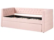 Trundle Bed Boucle GASSIN 90 x 200 cm (EU Single) Pastel Pink_951586