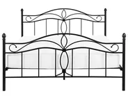 Bed Metal ANTLIA 160 x 200 cm (EU King Size) Black_806603