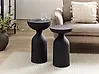 Set of 2 Side Tables COTA/TENJO Metal Black