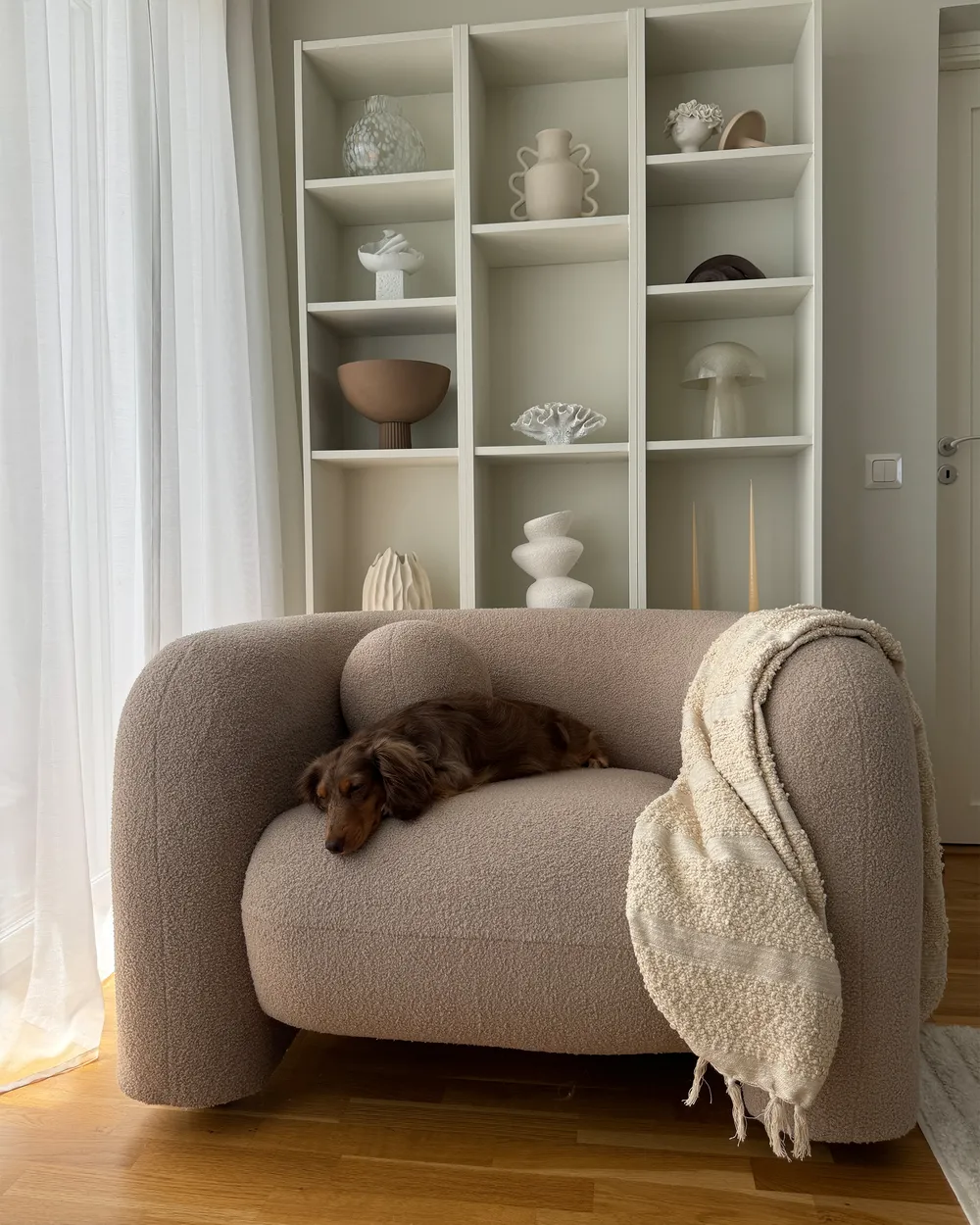 Armchair LEIREN Boucle Beige_946584