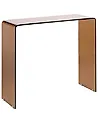 Console Table KENDALL Tempered Glass Brown