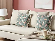 Set of 2 Decorative Cushions ALSTROEMERIA 45 x 45 cm Cotton Green Animal Pattern_1184811