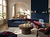 Modular Corner Sofa 4 Seater ARDAL Corduroy Dark Blue Left Hand