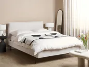 Letto Bouclé CORIO 140 x 200 cm Bianco sporco_903223