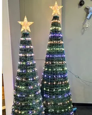 Dekoracja świąteczna podłogowa Smart LED Sterowane aplikacją SAARLOQ 188 cm Choinka Zielony_973456