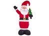 Aufblasbarer Weihnachtsmann mit LED-Beleuchtung rot 225 cm IVALO_812671
