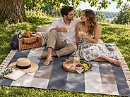 Picknickdecke LUNDA 200 x 200 cm Grau_1178966