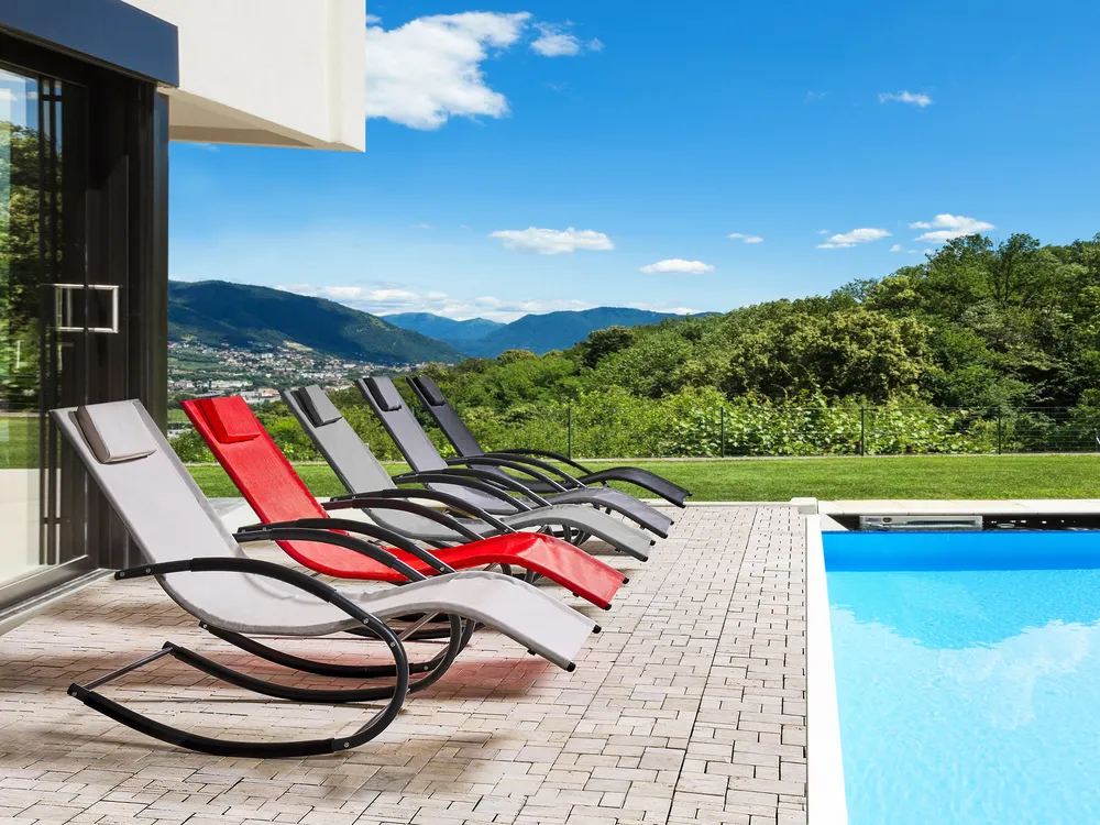 Rocking Sun Lounger CARANO II Metal Grey_812653
