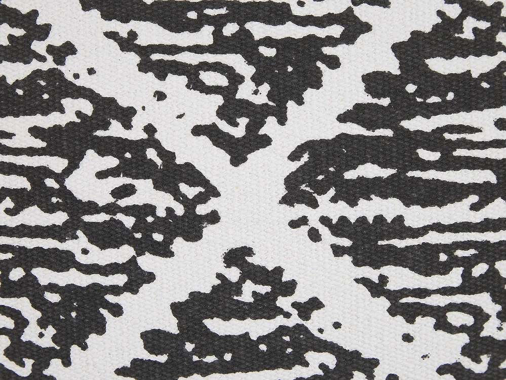 Set di 2 cuscini HAZRO 45 x 45 cm Cotone Nero Trama geometrica_802274