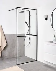 Shower Screen ACULEO 900 x 1950 mm Black_1186017