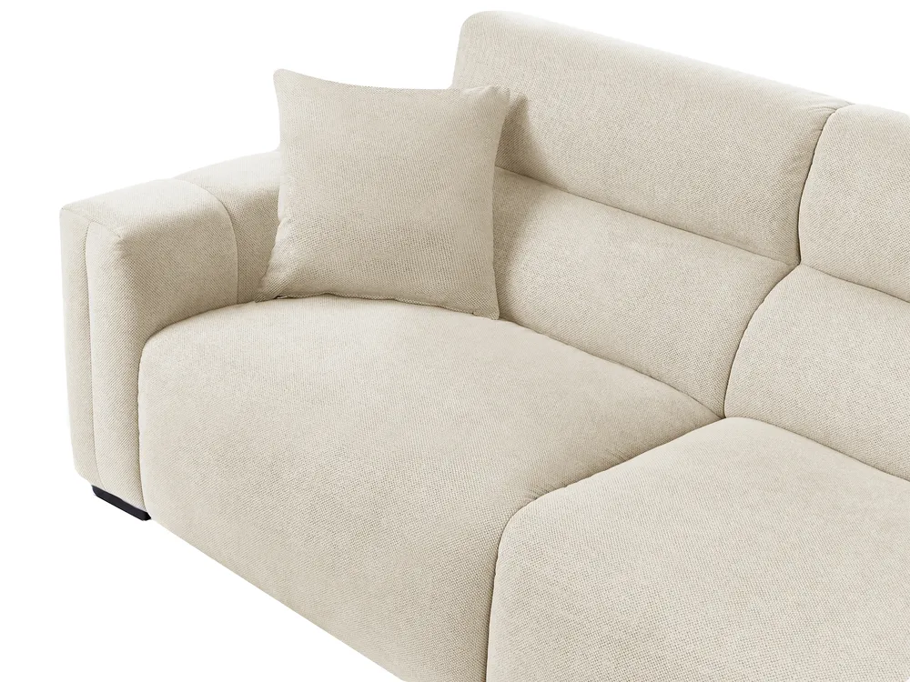 Sofa 3 Seater FAUSKAN Fabric Beige_969024