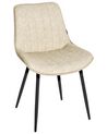 Set of 2 Faux Leather Dining Chairs Light Beige DUBROVNIK_928990