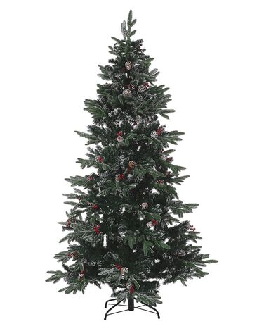 Zasnežený umelý vianočný stromček 180 cm zelený DENALI