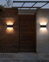 Set of 2 Outdoor LED Wall Lights Black WELDON_917138