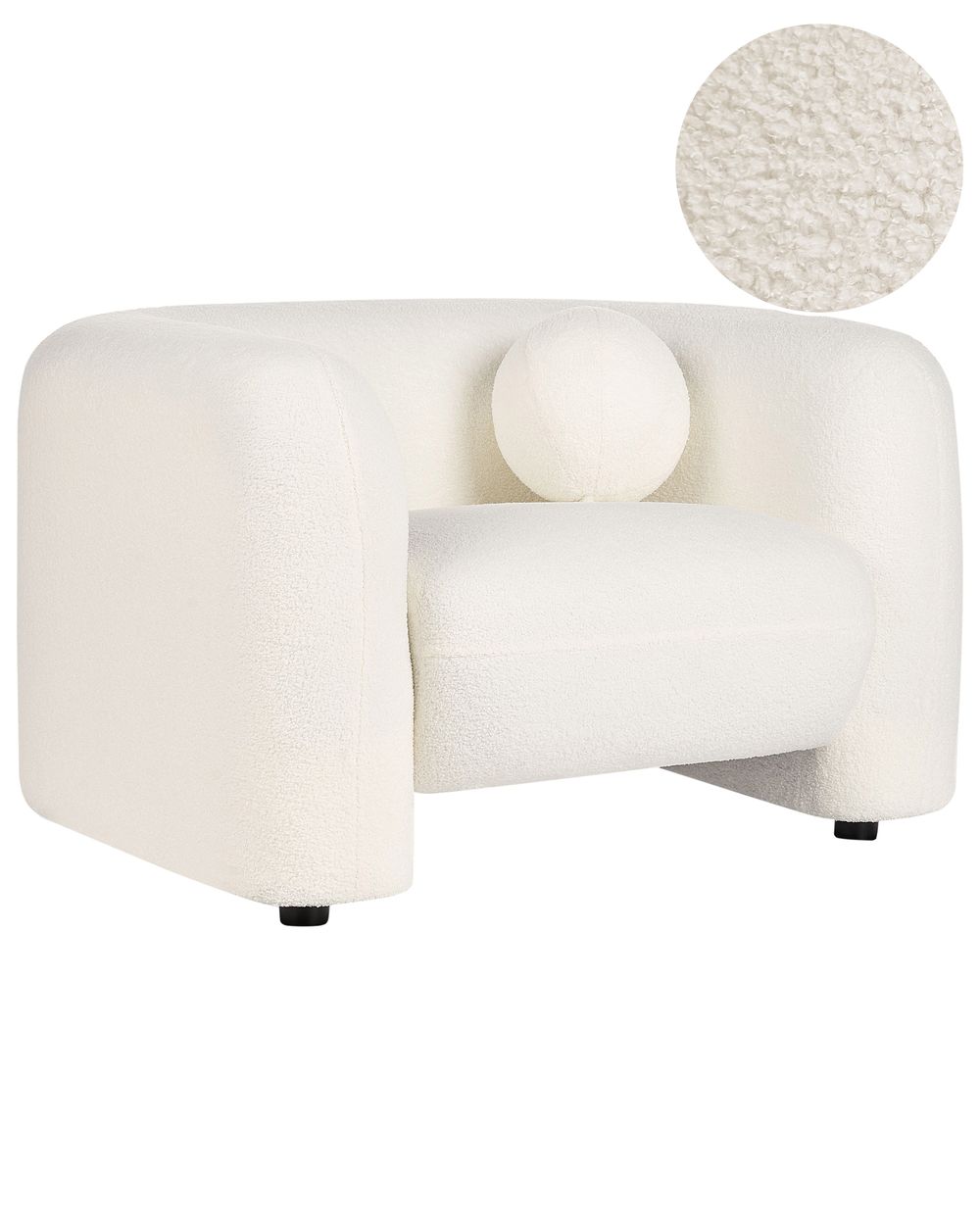 Armchair LEIREN Boucle White