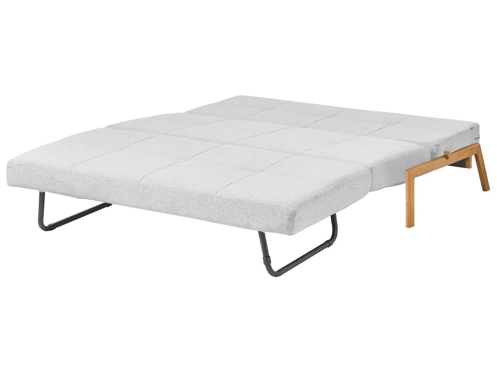 Set da salotto 3 posti EDLAND con Panca Tessuto Grigio chiaro_1040930