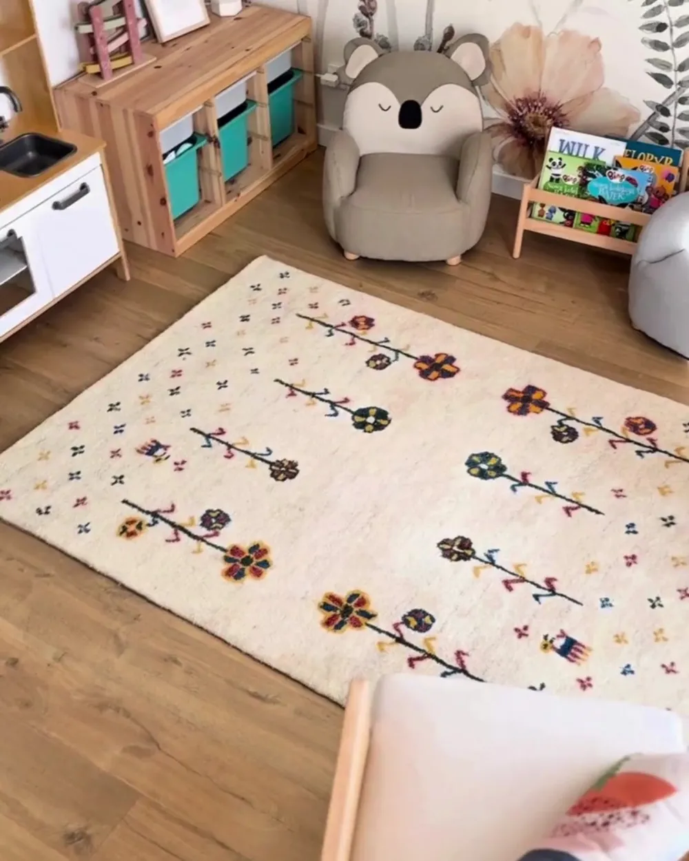 Rug HUSUNLU Beige 140 x 200 cm Gabbeh Wool_1036020