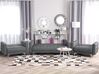 Conjunto de sofás reclináveis com 5 lugares em tecido cinzento claro ABERDEEN_716099