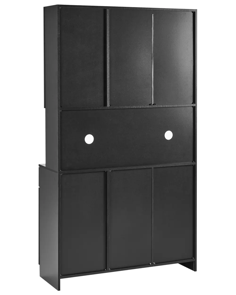 Glass Display Cabinet LANGFORD 100 cm Black_955395