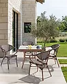 Conjunto de 4 sillas de jardín CASPRI II Metal Gris