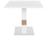 Mesa de comedor extensible blanco/madera clara 160/200 x 90 cm SANTANA_729324