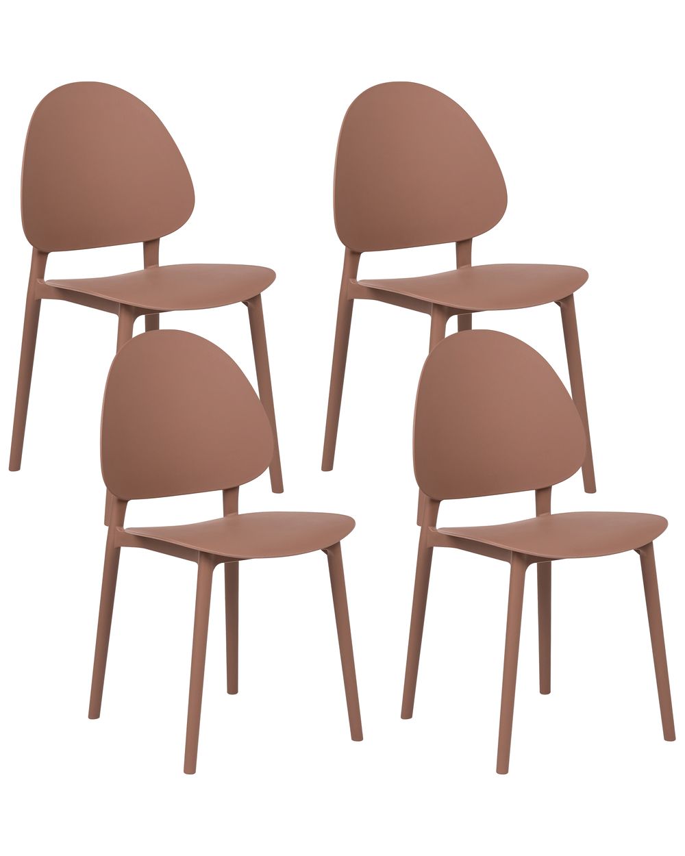 Set di 4 sedie da giardino CEARA Marrone