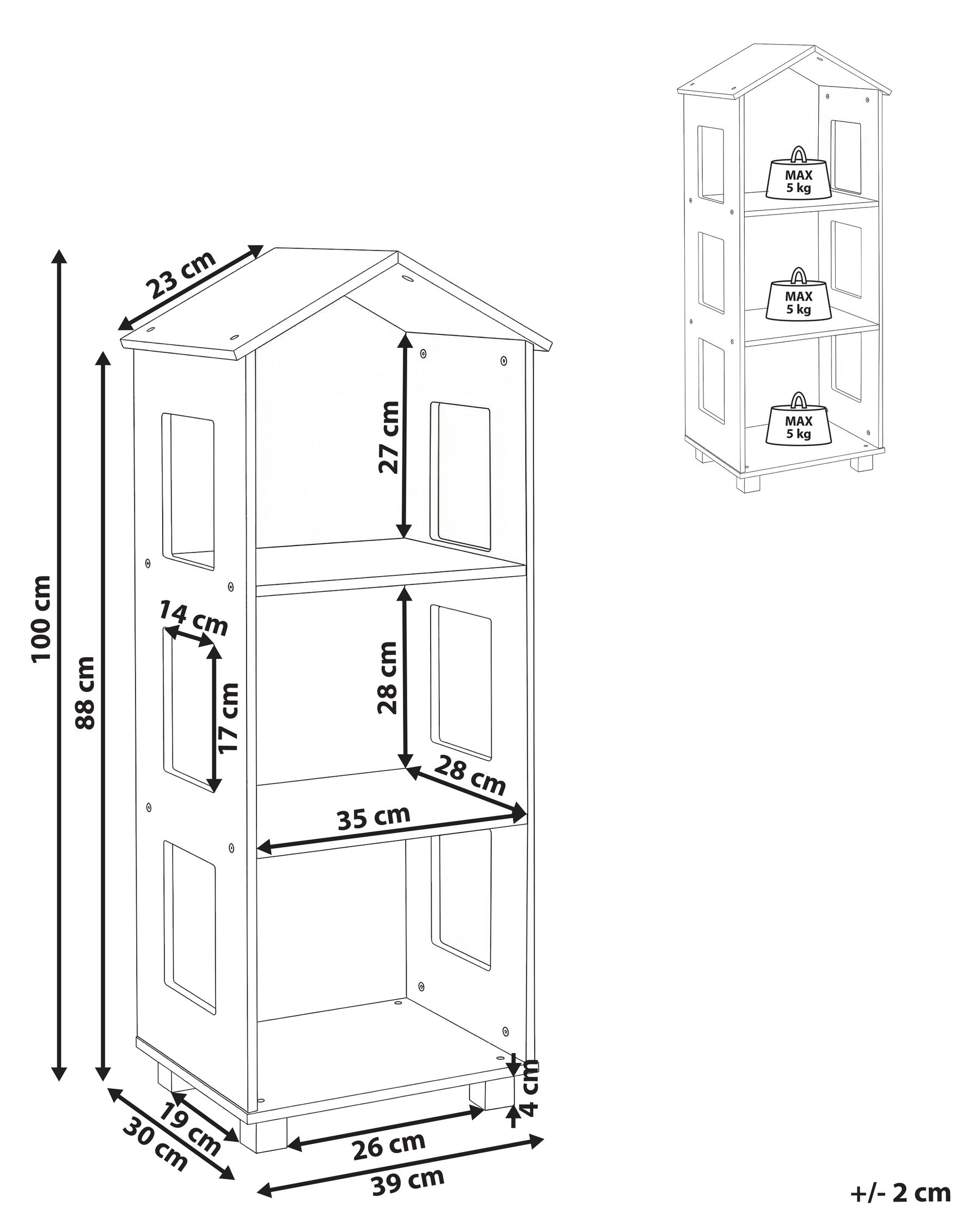 Shelving Unit GLENORIE 100 cm White_1044710