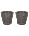 Lot de 2 cache-pots marron ⌀ 41 cm VARI_844454