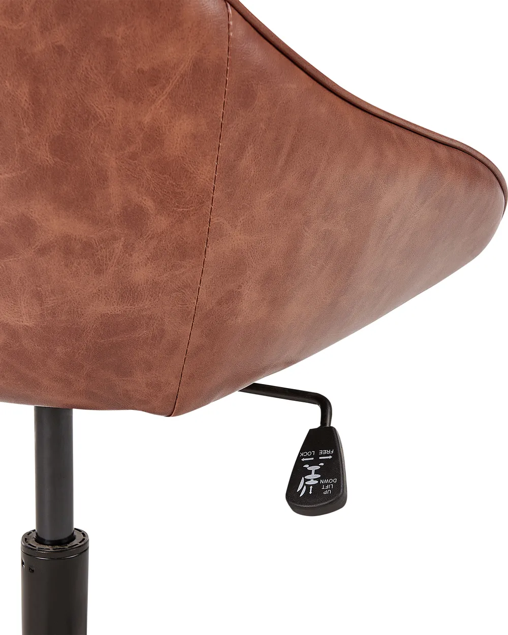 Desk Chair BARDSDALE Faux Leather Brown_935406