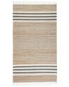 Jute Area Rug 80 x 150 cm Beige and Grey MIRZA_850077