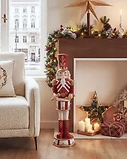 Christmas Decoration KINNARI 80 cm Nutcracker Red/ White_1175222
