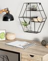 4 Tier Geometric Wall Shelf Black TIGARD_715891