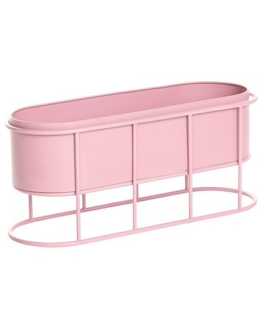 Cache-pot sur pied SUMIRE Métal 64 cm Rose