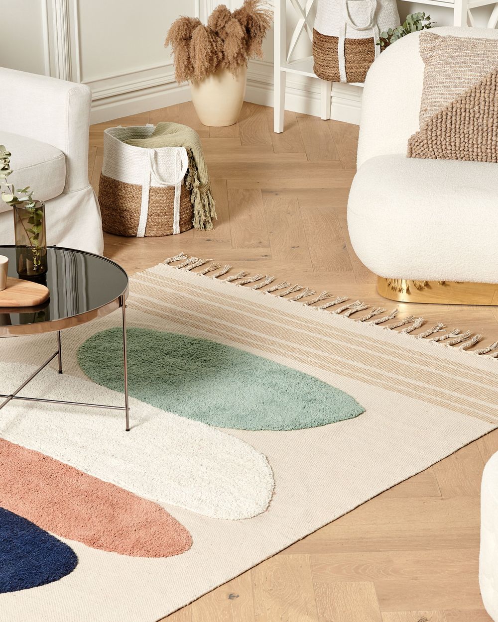 Cotton Area Rug 200 x 300 cm Multicolour ZEYNAK Beliani