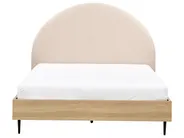 Bett mit Lattenrost Bouclé MILLAY 140 x 200 cm Beige_971525