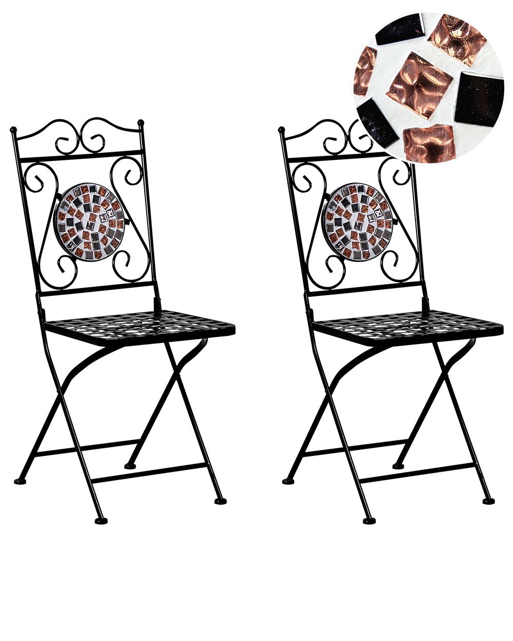 black metal folding garden chairs