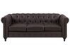 Háromszemélyes Sötétbarna Műbőr Kanapé CHESTERFIELD_732092