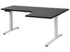 Electric Adjustable Right Corner Desk 160 x 59 cm and White and Black DESTINES _927734