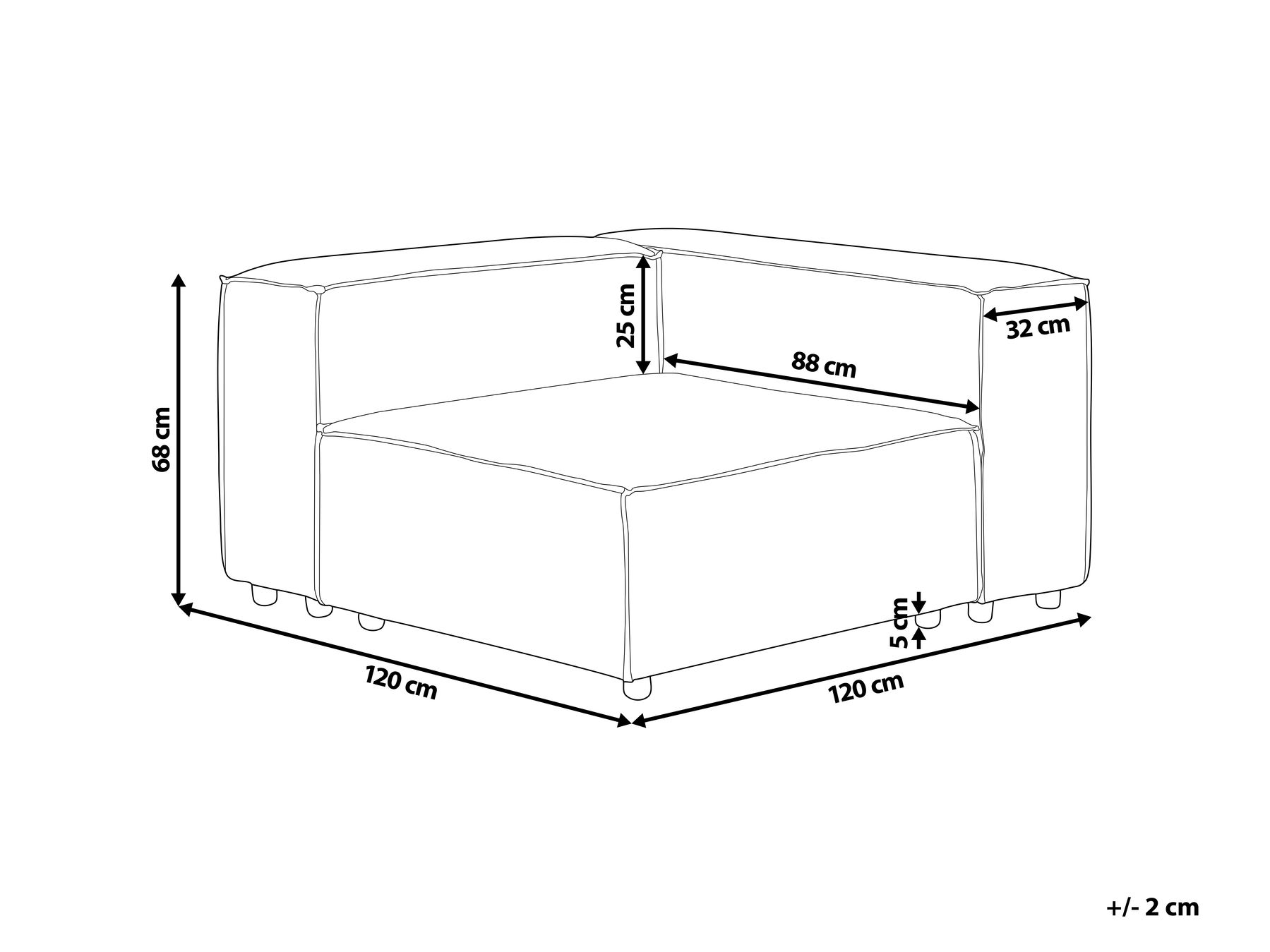 Left Hand Jumbo Cord Corner Section Green ARDAL _947324
