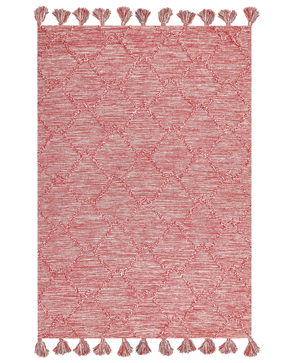 Rug NIGDE Red 160 x 230 cm Cotton_847809