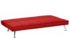 Sofá cama de terciopelo rojo HASLE_589626