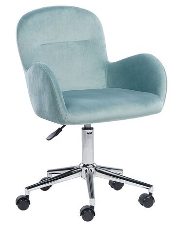 Sametová kancelářská židle mátově zelená PRIDDY