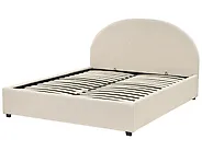 Bett mit Stauraum VAUCLUSE Stoff Beige 160 x 200 cm_876839