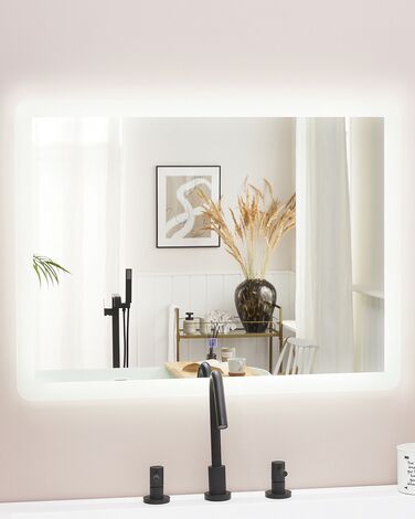 Speil med LED belysning 80 x 60 cm CORROY