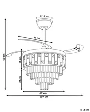 Ceiling Fan with Light ALAPAHA with Remote LED Gold_1125780